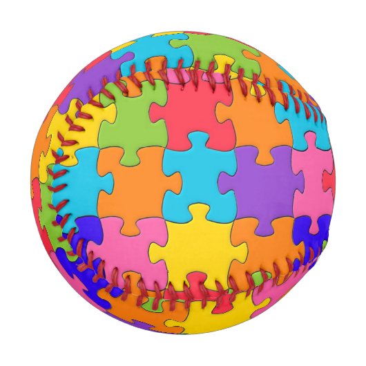 Farbenfrohe Jigsaw Puzzle Baseball (Vorderseite Links)