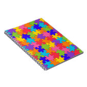 Farbenfrohe Jigsaw Puzzle Notizblock (Rechte Seite)