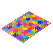 Farbenfrohe Jigsaw Puzzle Notizblock (Linke Seite)