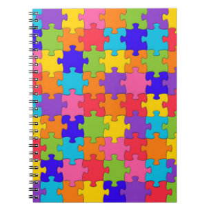 Farbenfrohe Jigsaw Puzzle Notizblock