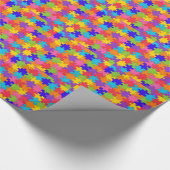 Farbenfrohe Jigsaw Puzzle Pieces Happy Puzzler Geschenkpapier (Ecke)