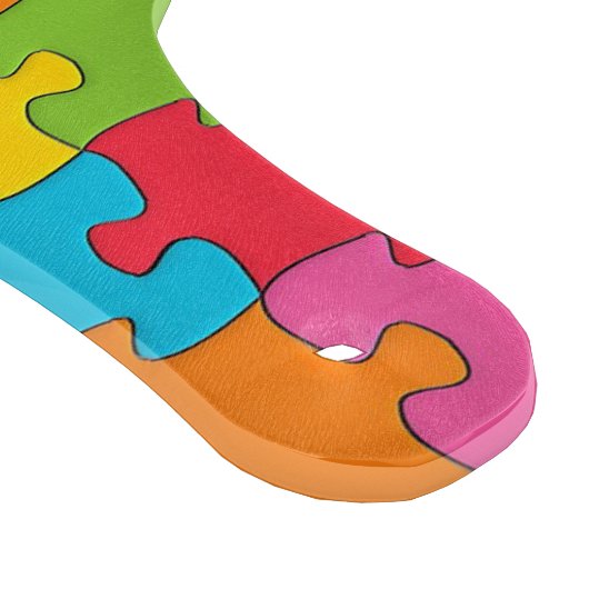 Farbenfrohe Jigsaw Puzzle Schneidebrett (Ecke)