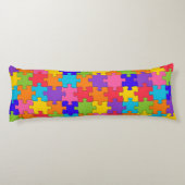 Farbenfrohe Jigsaw Puzzle Seitenschläferkissen (Rückseite)