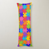 Farbenfrohe Jigsaw Puzzle Seitenschläferkissen (Rückseite (Vertikal))
