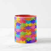 Farbenfrohe Jigsaw Puzzle Tasse (Zentrum)