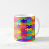 Farbenfrohe Jigsaw Puzzle Tasse (VorderseiteRechts)