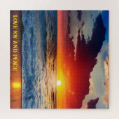 Farbenfrohe Jigsaw Puzzle Watercolor Beach Sonnenu (Horizontal)