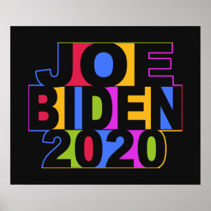 Farbenfrohe JOE BIDEN 2020-Plakat Poster
