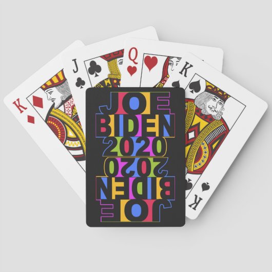 Farbenfrohe JOE BIDEN 2020 Spielkarten (Rückseite)