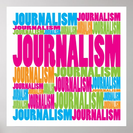 Farbenfrohe Journalisten Poster (Vorne)