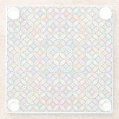 Farbenfrohe Jugendstil-Flora Glasuntersetzer (Rückseite)