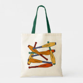 Farbenfrohe Juggling Clubs Jugglers Personalisiert Tragetasche (Rückseite)