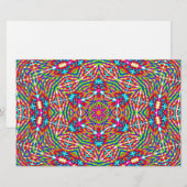 Farbenfrohe Jumble Mandala Briefpapier (Vorne/Hinten)