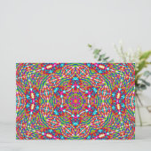 Farbenfrohe Jumble Mandala Briefpapier (Stehend Vorderseite)