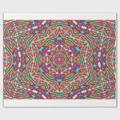 Farbenfrohe Jumble Mandala Geschenkpapier (Flach)