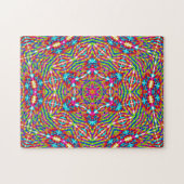 Farbenfrohe Jumble Mandala Puzzle (Horizontal)
