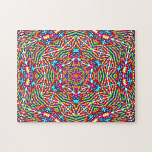 Farbenfrohe Jumble Mandala Puzzle (Horizontal)