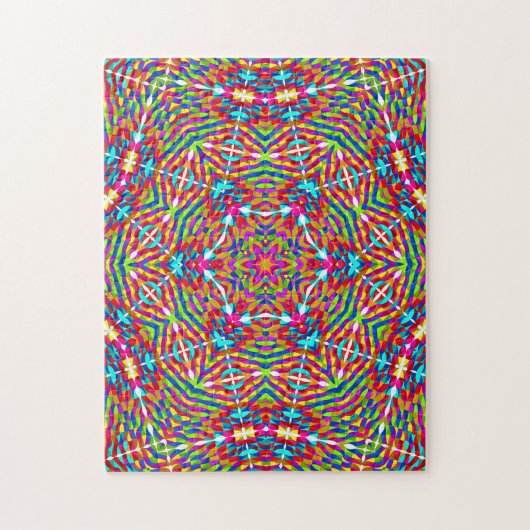 Farbenfrohe Jumble Mandala Puzzle (Vertikal)