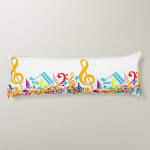 Farbenfrohe Jumbled Musical Notes Seitenschläferkissen
