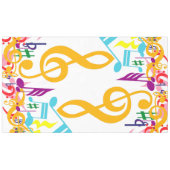 Farbenfrohe Jumbled Musical Notes Tischdecke (Vorderseite (Horizontal))