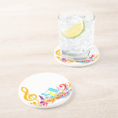 Farbenfrohe Jumbled Musical Notes Untersetzer (Seite)