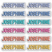 Farbenfrohe junge Mädchen Name Aufkleber (Vorderseite)