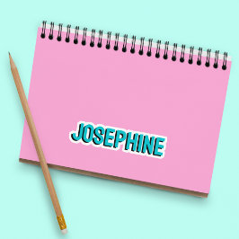 Farbenfrohe junge Mädchen Name Aufkleber