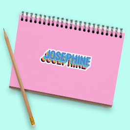 Farbenfrohe junge Mädchen Name Aufkleber