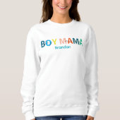 Farbenfrohe junge Mama Name Sweat Shirts für Mamas (Vorderseite)
