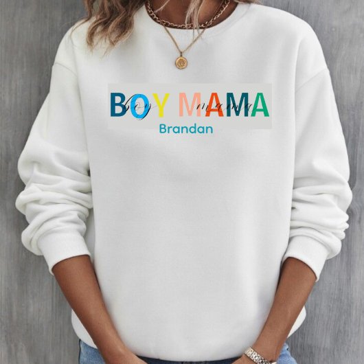 Farbenfrohe junge Mama Name Sweat Shirts für Mamas