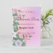 Farbenfrohe Junggeselinnen-Abschied Einladung (Stehend Vorderseite)