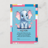 Farbenfrohe Jungle Blue Elephant Baby Dusche Begleitkarte (Vorderseite)