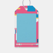 Farbenfrohe Jungle Blue Elephant Baby Dusche Geschenkanhänger (Rückseite)