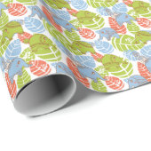 Farbenfrohe Jungle-Elefanten Geschenkpapier (Rolleneckpunkt)