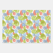 Farbenfrohe Jungle-Elefanten Geschenkpapier Set (Vorderseite 2)