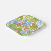 Farbenfrohe Jungle-Elefanten Pappteller (Gewinkelt)