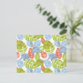 Farbenfrohe Jungle-Elefanten Postkarte (Stehend Vorderseite)