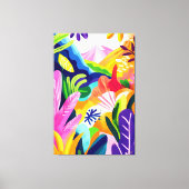 Farbenfrohe Jungle Landschaft im fauvistischen Sti Leinwanddruck (Vorderseite)