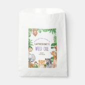 Farbenfrohe Jungle Safari TierBaby-Dusche Geschenktütchen (Vorderseite)