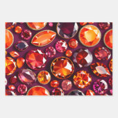 Farbenfrohe Juwel Art Wrapping Paper Sheets Geschenkpapier Set (Vorderseite)