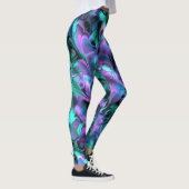 Farbenfrohe Juwel Tone Fraktal Marmorroute Mendris Leggings (Rechts)