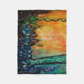 Farbenfrohe Juwelen und Blätter Fleece Blanket (Vorderseite)