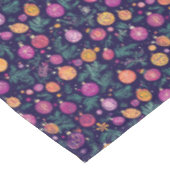 Farbenfrohe Juwelen Weihnachtslicht und Ornament Tischdecke (Schrägansicht)