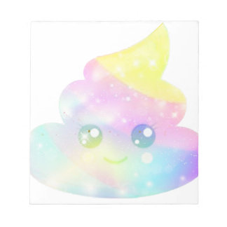 Farbenfrohe Kack Emoji Notizblock