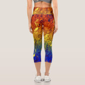 Farbenfrohe Kadenz Capri Leggings (Rückseite)