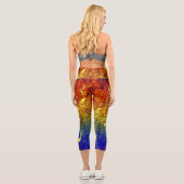 Farbenfrohe Kadenz Capri Leggings (Rückseite)