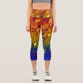 Farbenfrohe Kadenz Capri Leggings (Vorderseite)