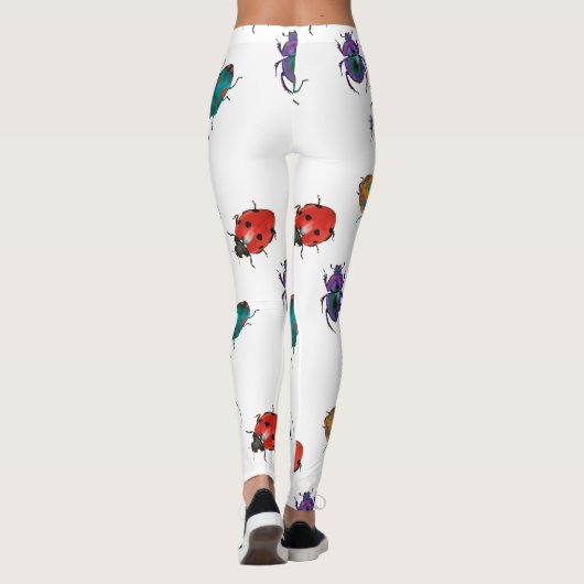 Farbenfrohe Käfer Leggings (Rückseite)