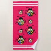 Farbenfrohe Käfer Strandtuch (Vorderseite)