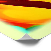 Farbenfrohe Kaffeebar Abstrakte Kunst Poster (Ecke)